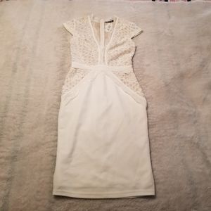 LACE TRIM BODYCON DRESS